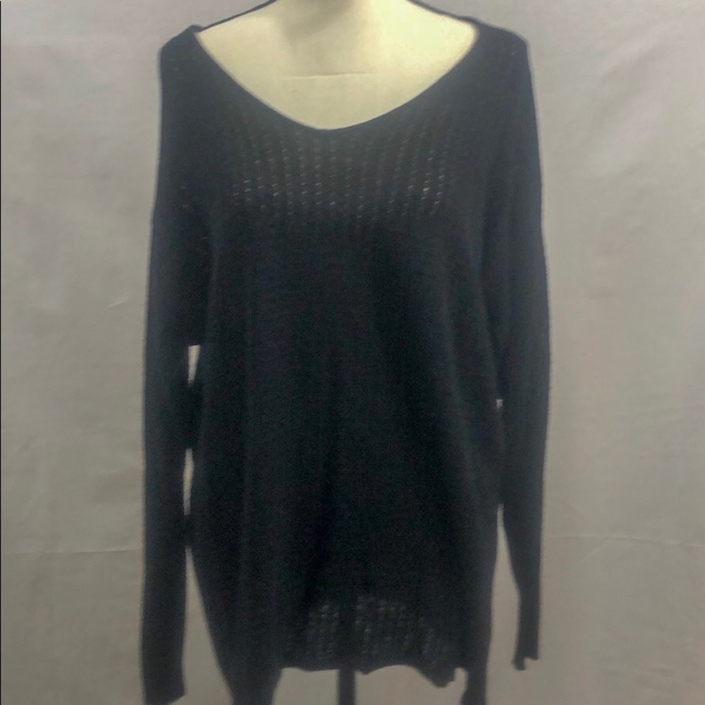 AKA Eddie Bauer Black Knit Top